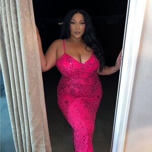 Elegant Pink Evening Dress